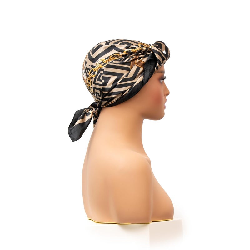 ROSEBONY غطاء شعر مع وشاح، عناية بالشعر بدون حرارة، غطاء استحمام (لون-4) - Image 3